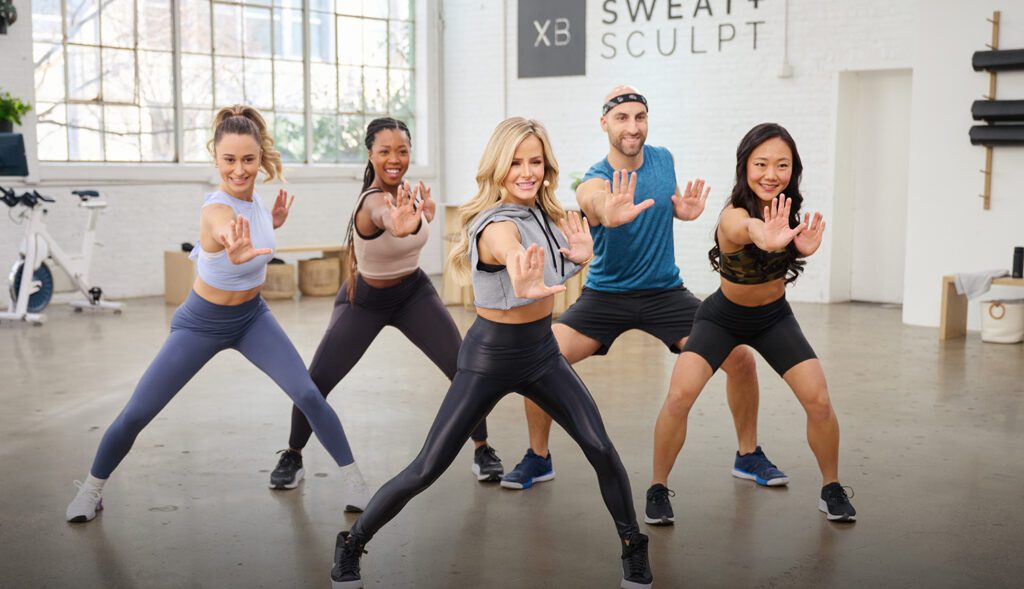Andrea Rodgers and cast of Beachbody's XB Sweat and Sculpt